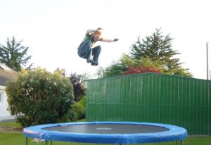 How can a trampoline benefit your outdoor space